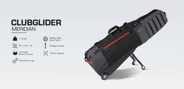 Rolling Golf Travel Bag with Retractable Legs