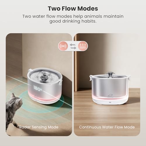 Wireless Stainless Steel Cat Water Fountain