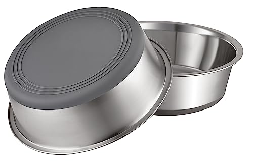 PEGYY11 Nonslip Stainless Steel Dog Cat Bowls, 2 Count
