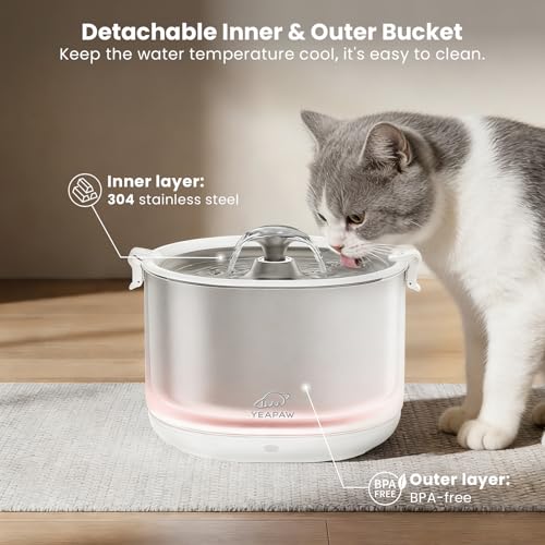 Wireless Stainless Steel Cat Water Fountain