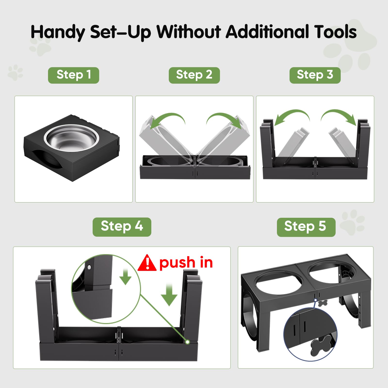 Adjustable Elevated Dog Bowls with Stand