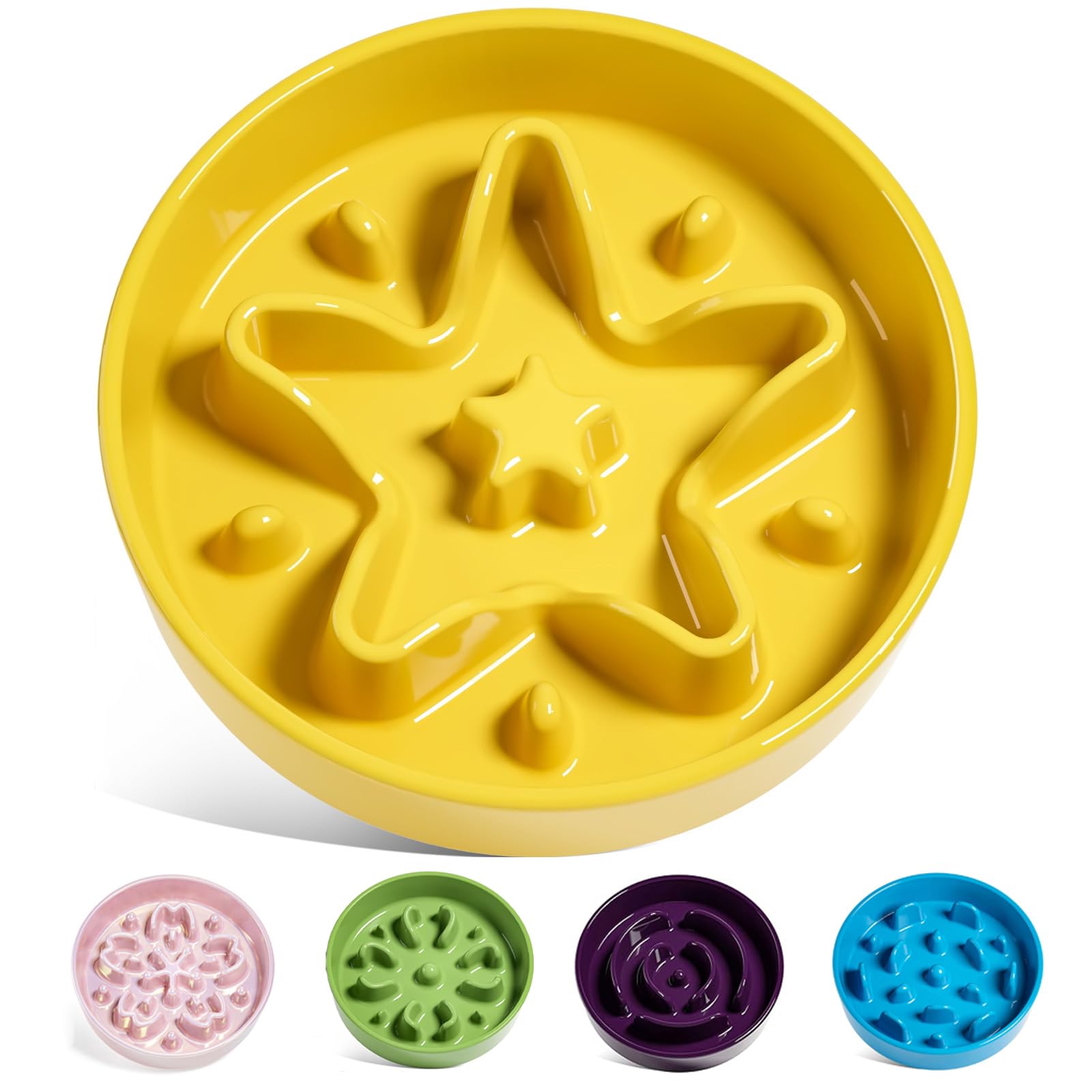 LE TAUCI Dog Bowls Slow Feeder Ceramic