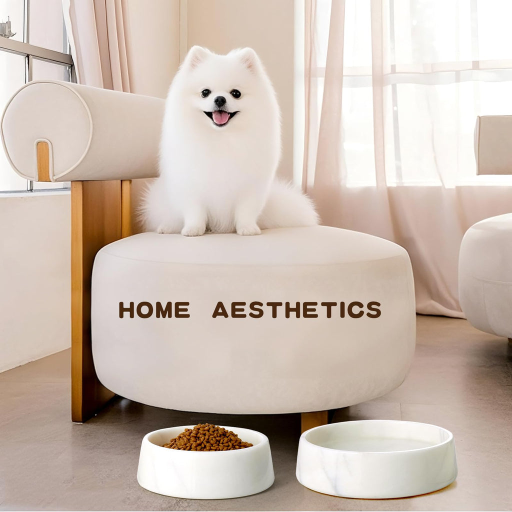 SAMAH Marble Dog Bowl