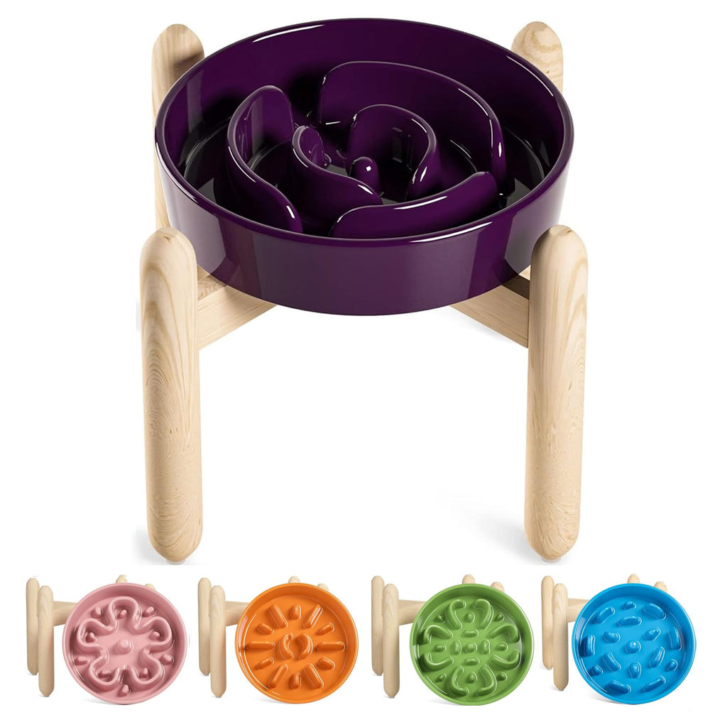 LE TAUCI Dog Bowls Slow Feeder Ceramic
