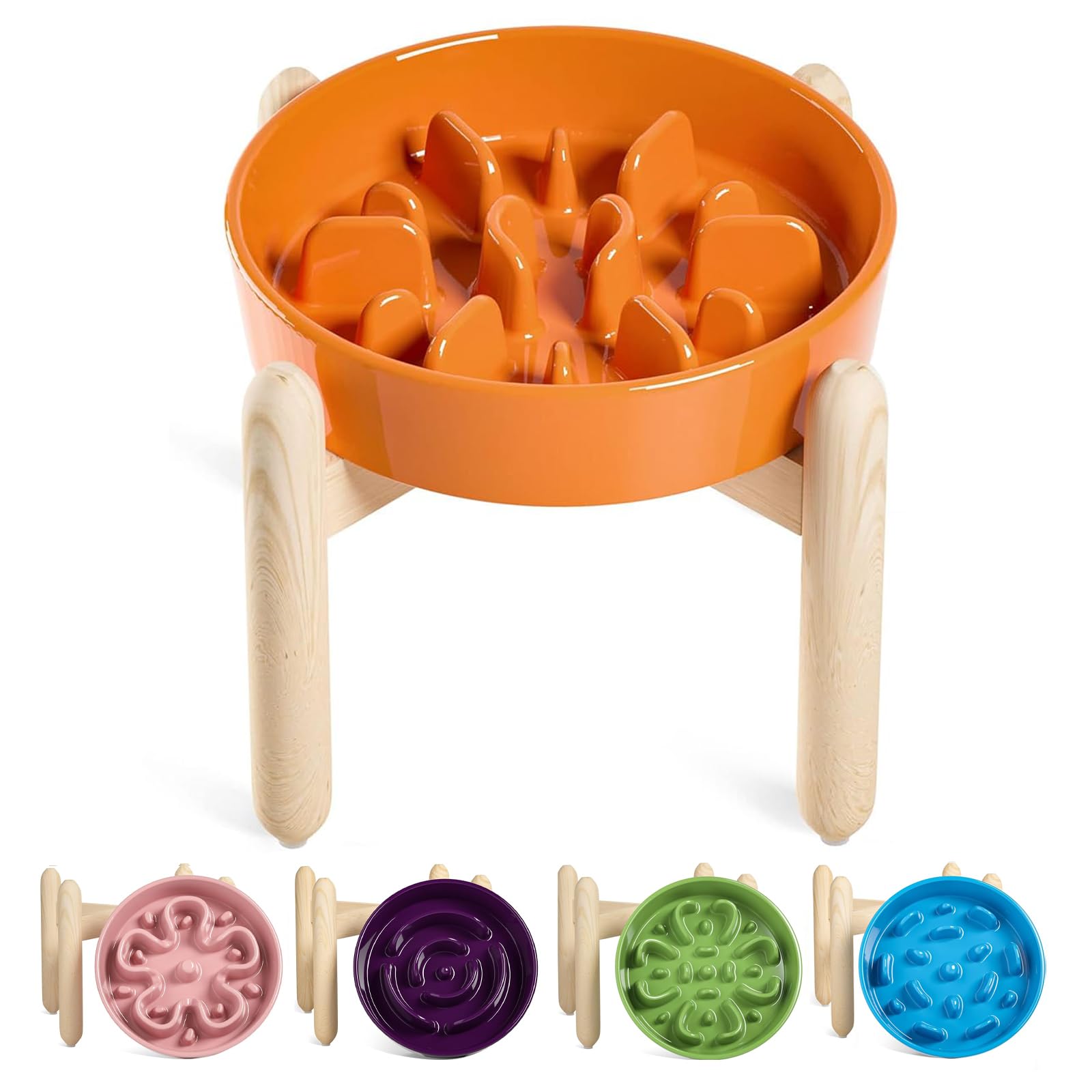 LE TAUCI Dog Bowls Slow Feeder Ceramic