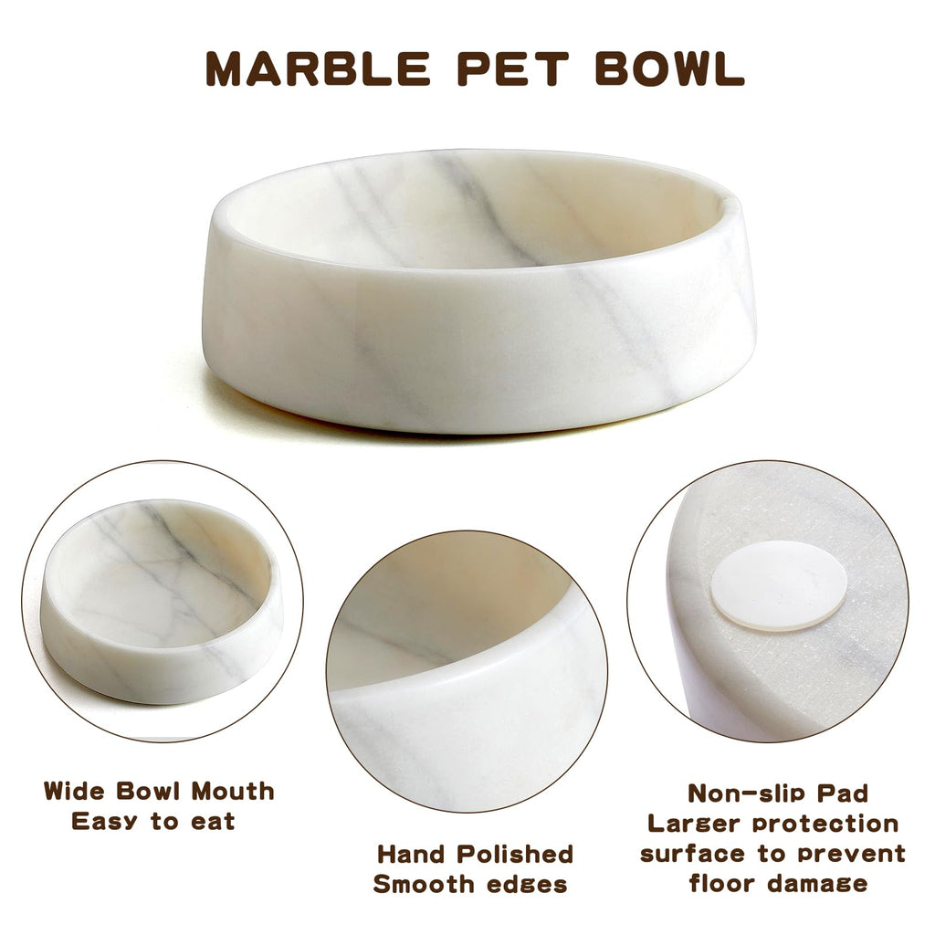 SAMAH Marble Dog Bowl