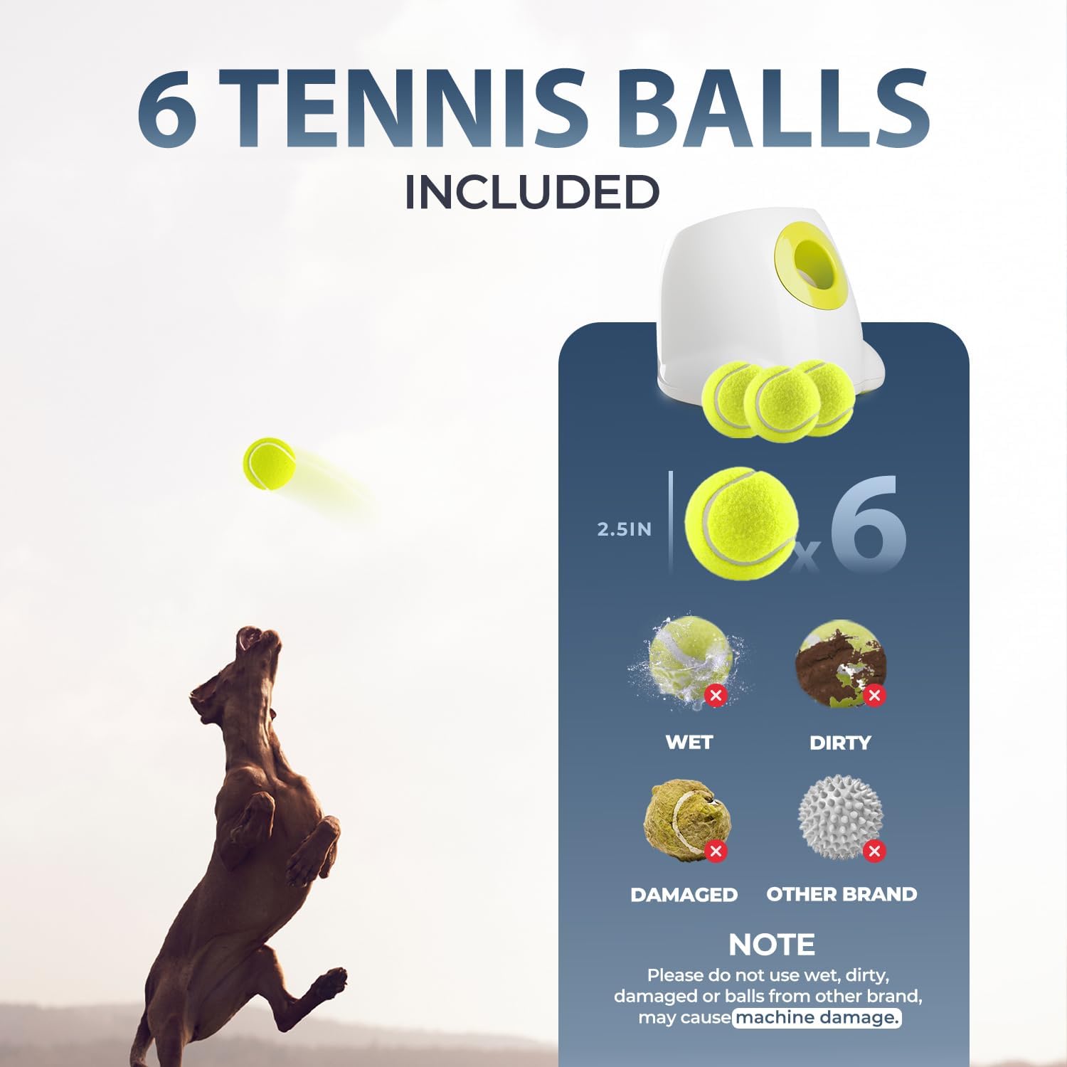 Automatic Dog Ball Launcher with Tennis Balls