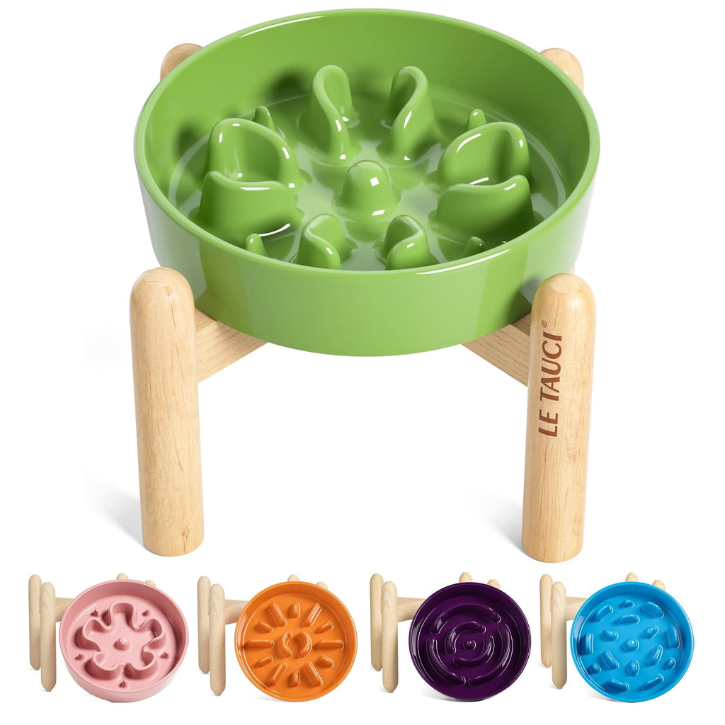 LE TAUCI Dog Bowls Slow Feeder Ceramic