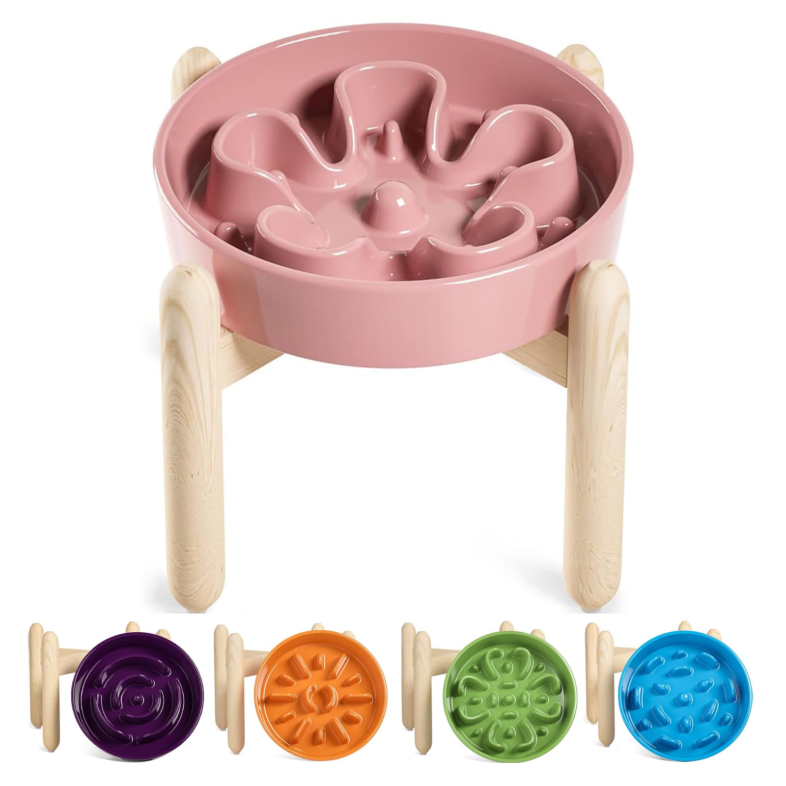 LE TAUCI Dog Bowls Slow Feeder Ceramic