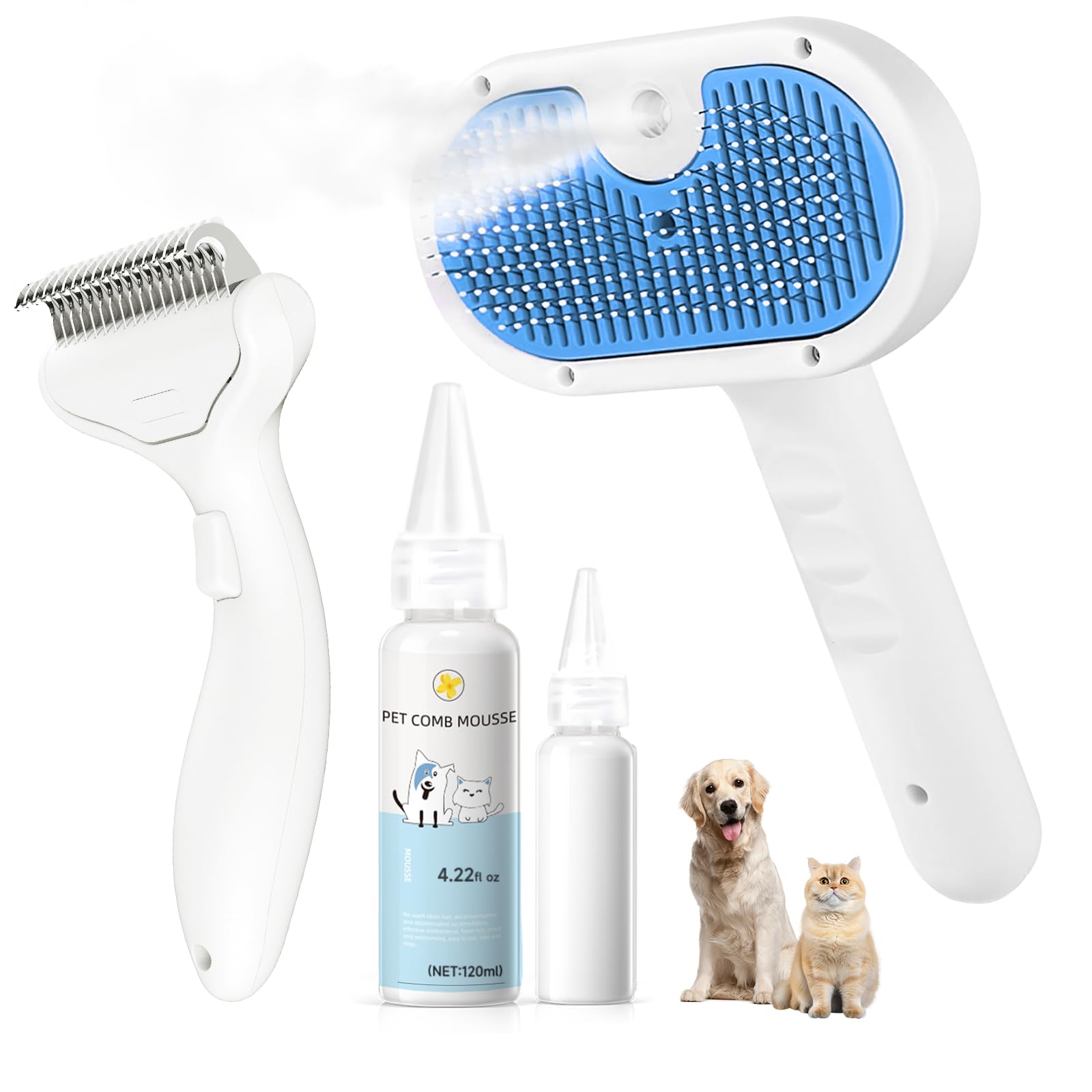 Pet Steam Brush for Dog & Cat