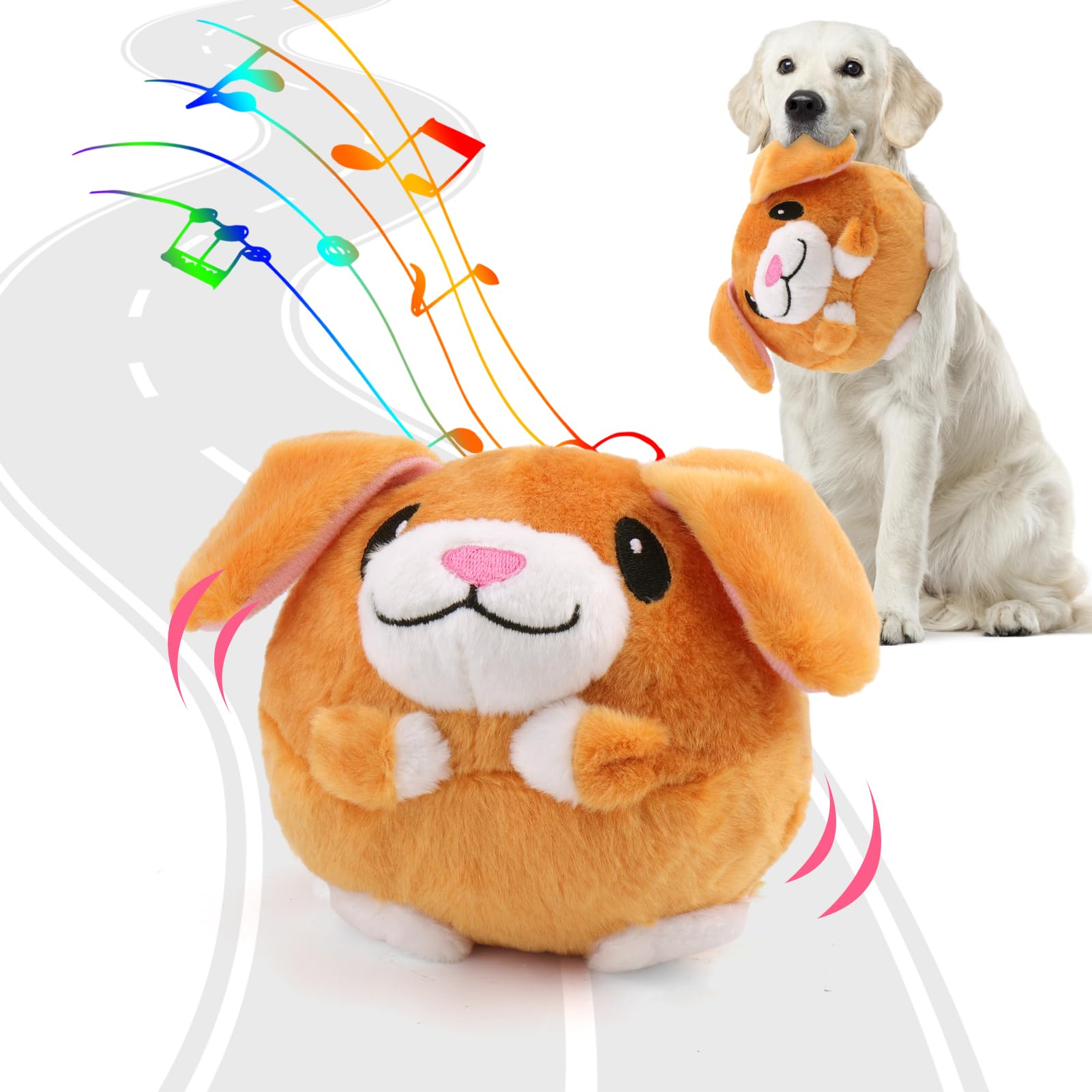 BABORUI Jumping Squeaky Dog Toys
