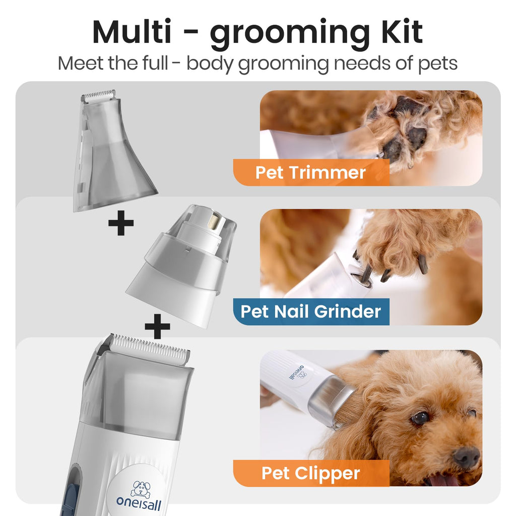 Pet Grooming Vacuum Kit with Clipper Tools