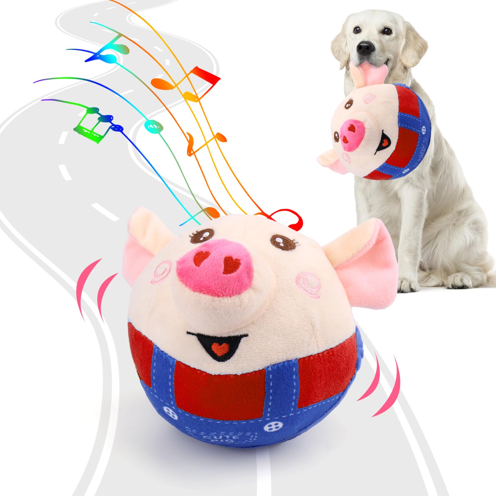 BABORUI Jumping Squeaky Dog Toys