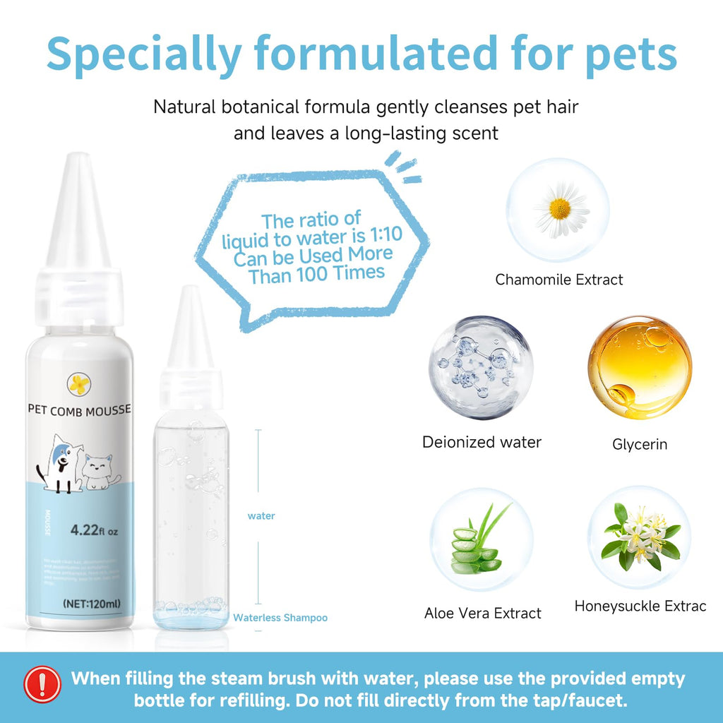 Pet Steam Brush for Dog & Cat