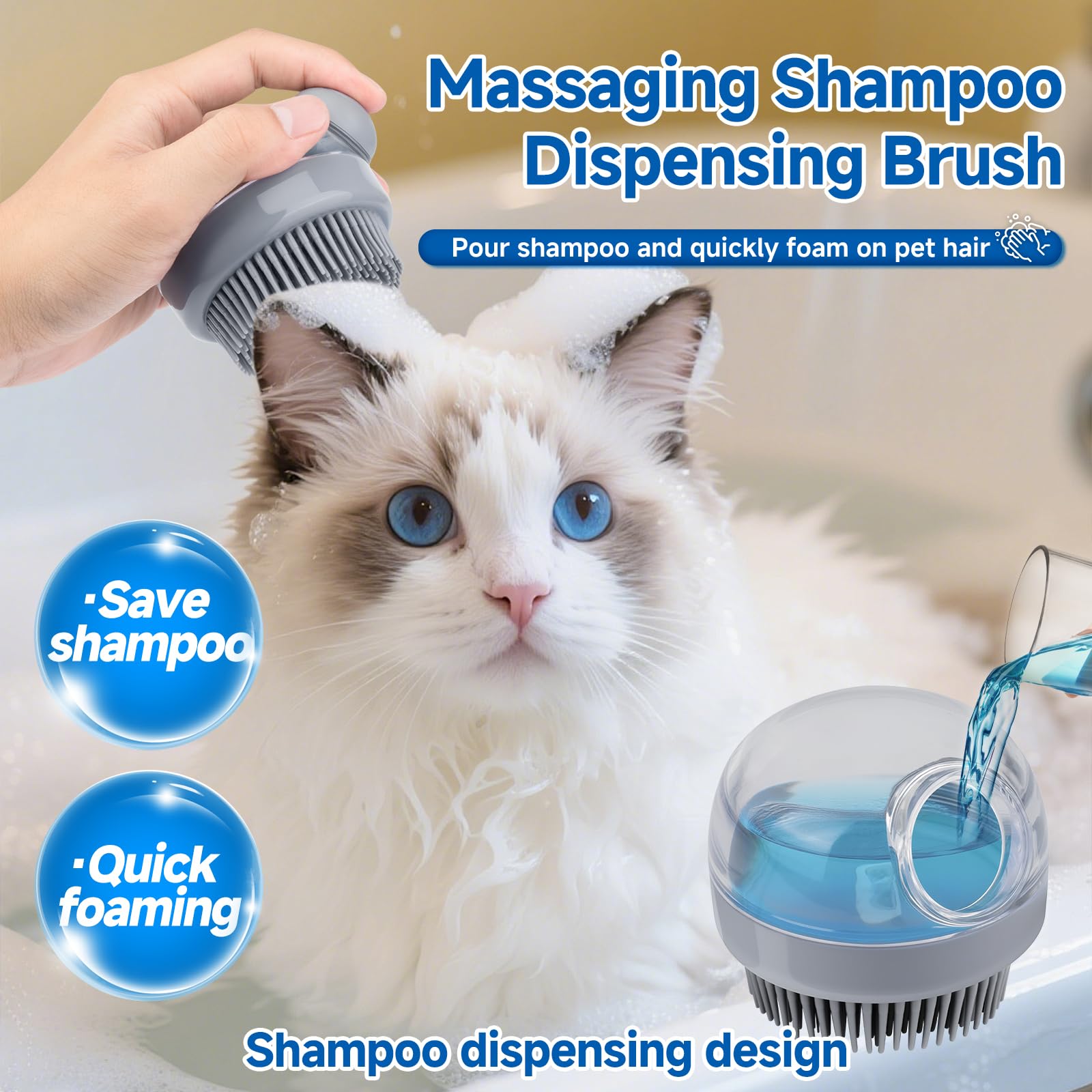 Pet Steam Brush for Dog & Cat