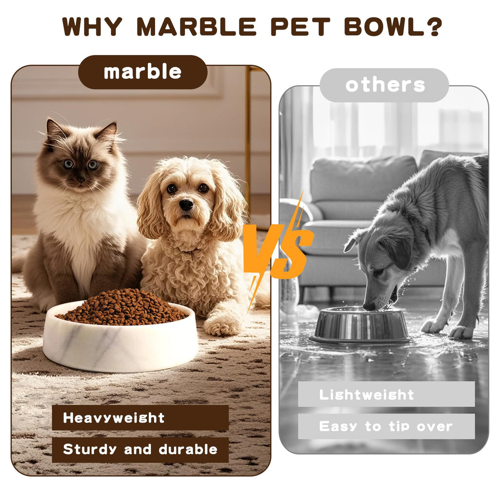 SAMAH Marble Dog Bowl