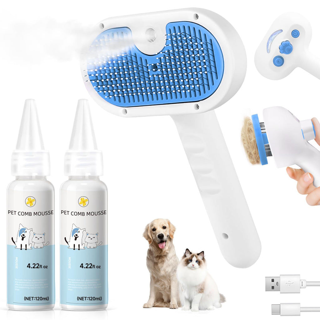 Pet Steam Brush for Dog & Cat