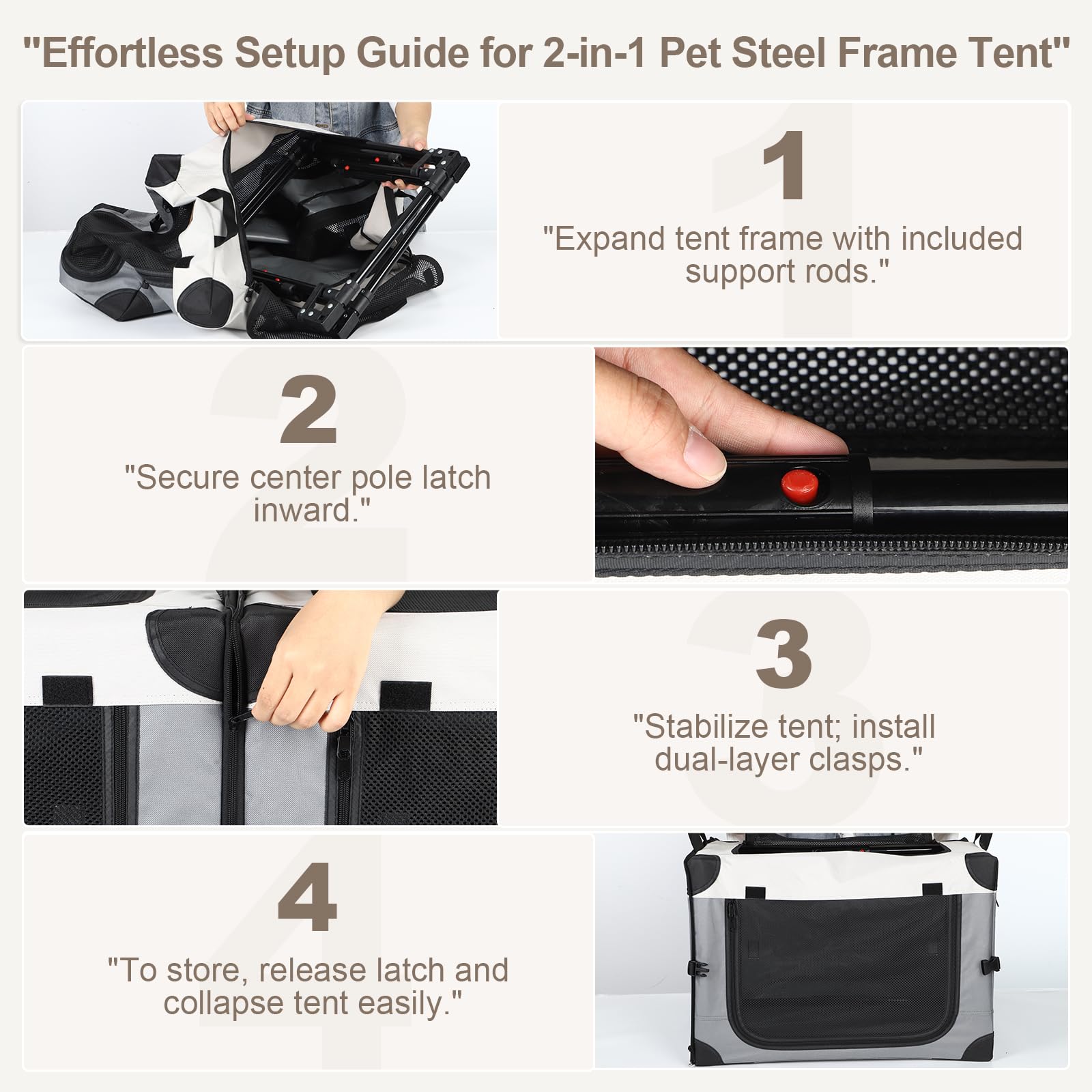 2-in-1 Large Cat Travel Carrier with Litter Box
