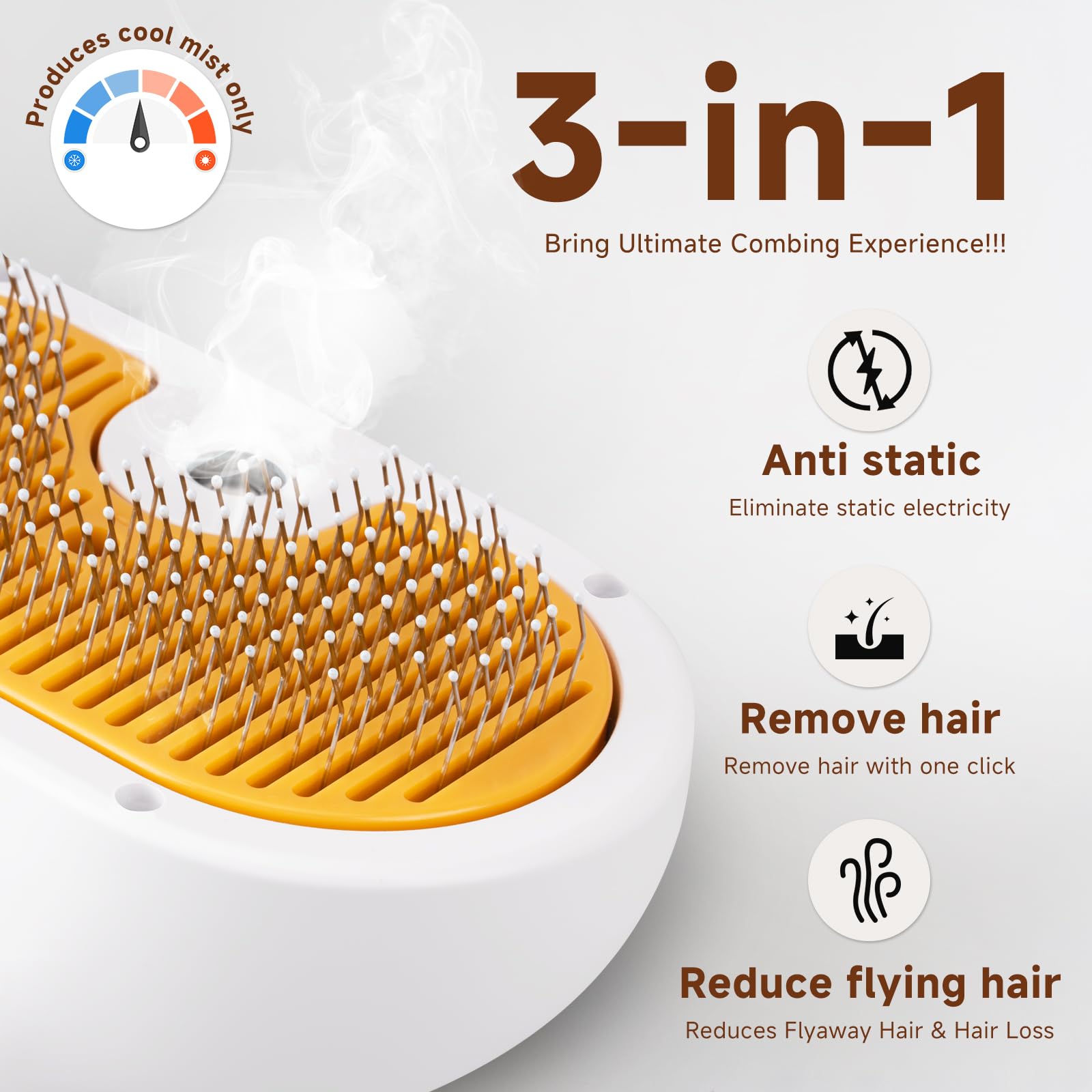 Pet Steam Brush for Dog & Cat