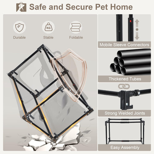 2-in-1 Large Cat Travel Carrier with Litter Box