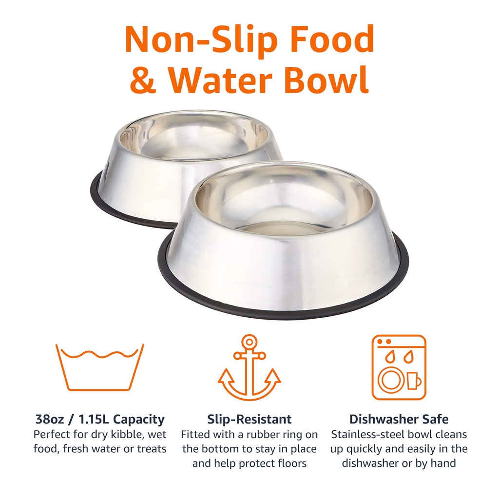 Non-Skid Stainless Steel Pet Feeding Bowl