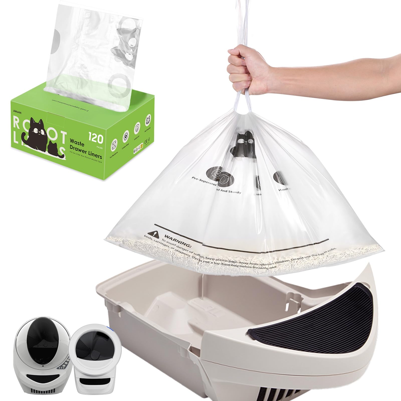 Heavy Duty Litter Box Waste Liner Bags