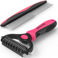 Docrok Pet Grooming Brush and Metal Comb Combo