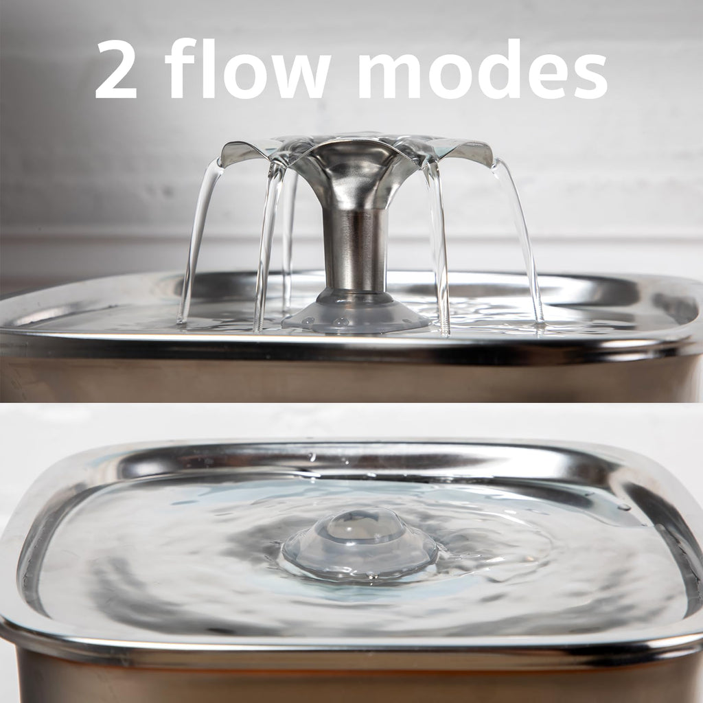 Stainless Steel Pet Water Fountain with Filters