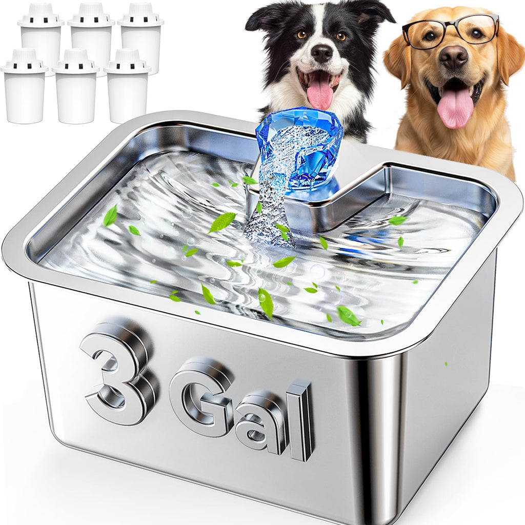 Large Stainless Steel Dog Water Fountain
