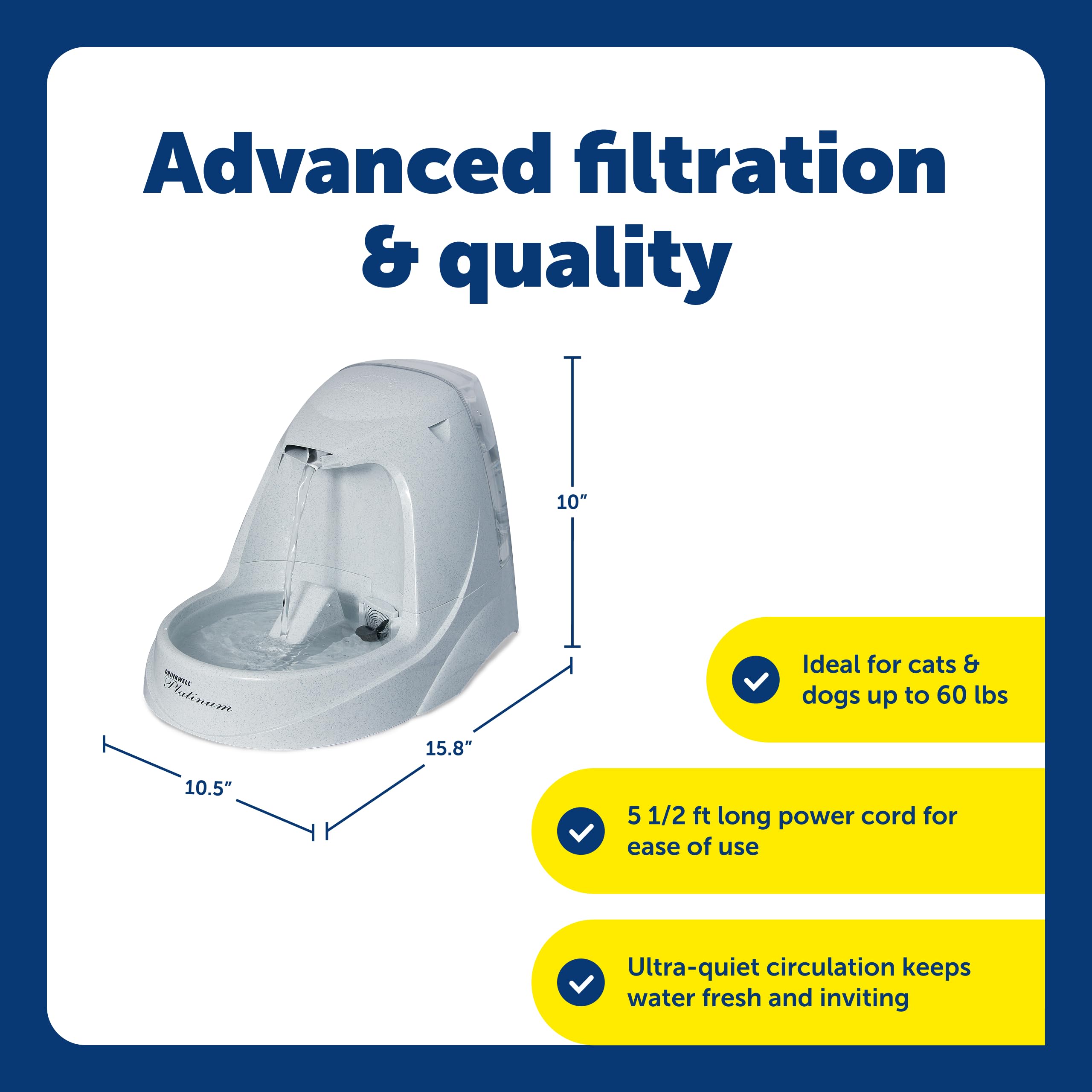 Automatic Pet Water Fountain with Carbon Filter