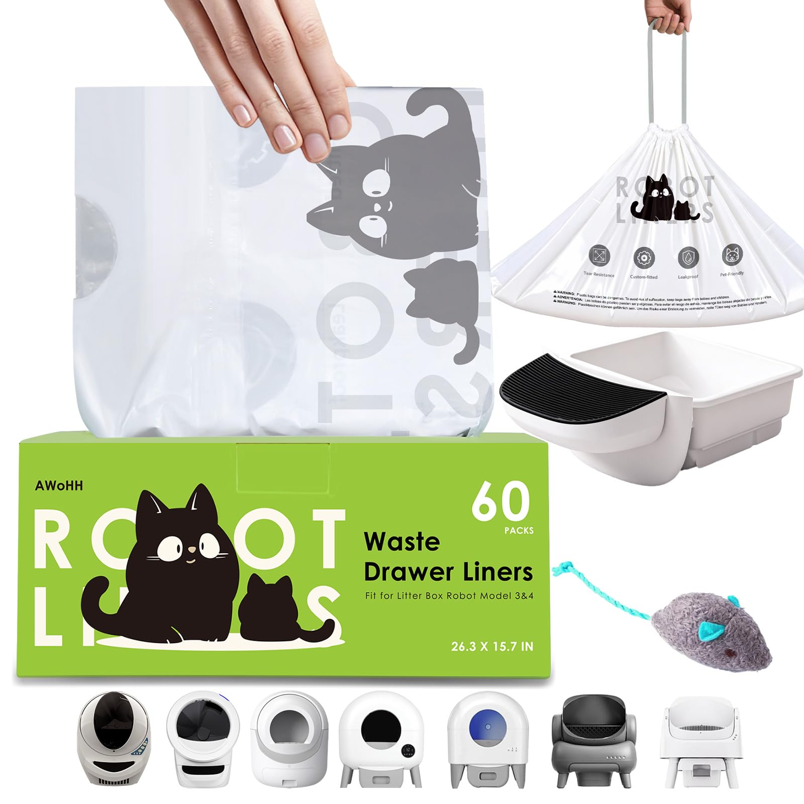 Heavy Duty Litter Box Waste Liner Bags