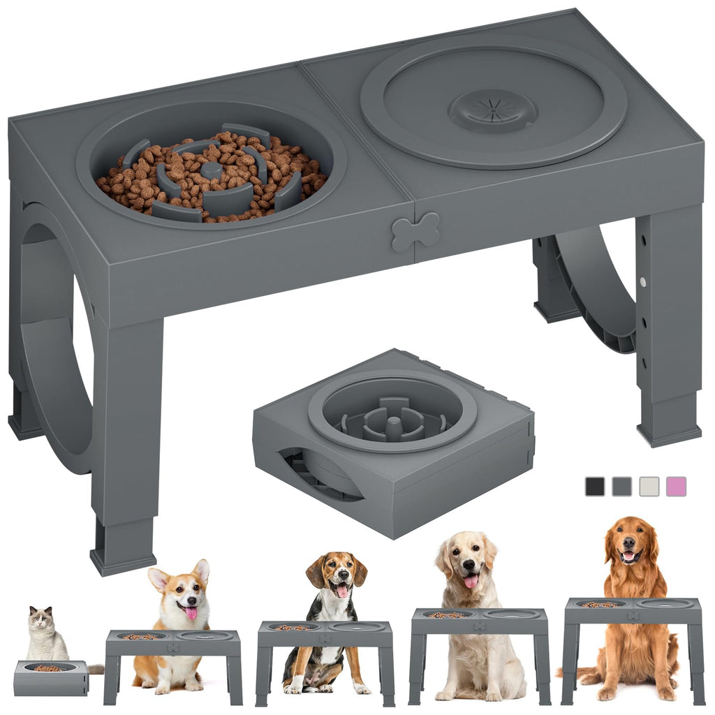 Adjustable Elevated Dog Bowls with Stand