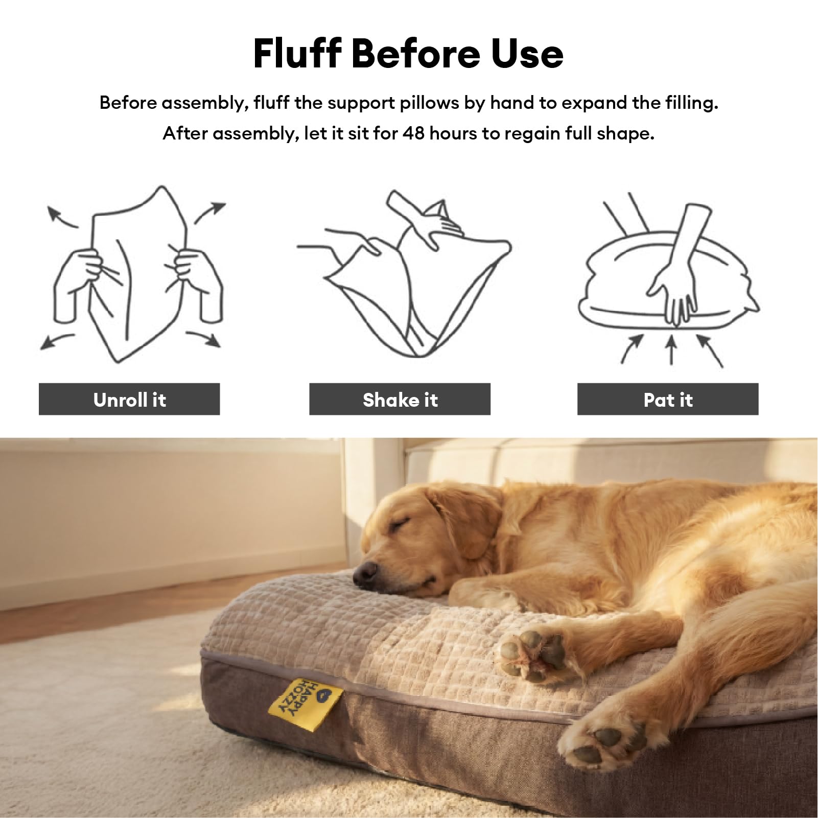 Orthopedic Plush Dog Sofa Bed with Foam