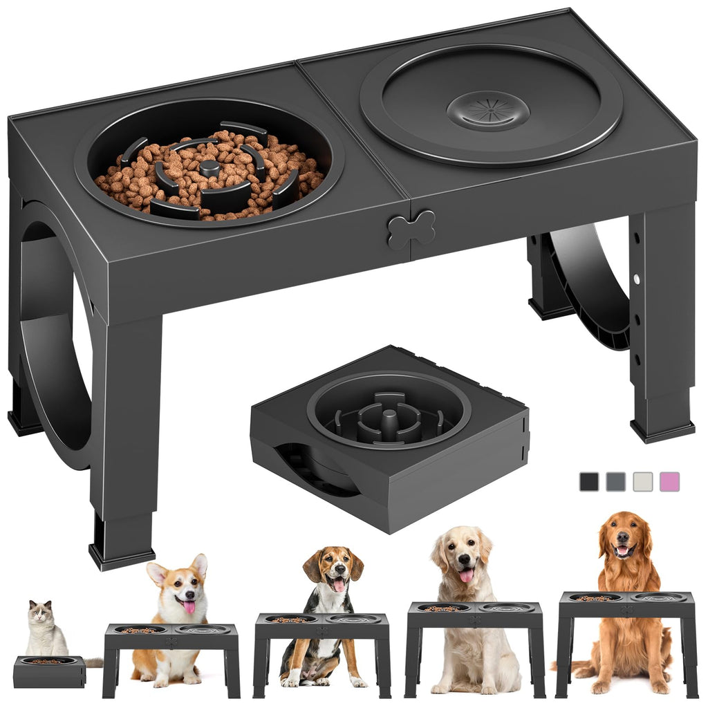 Adjustable Elevated Dog Bowls with Stand