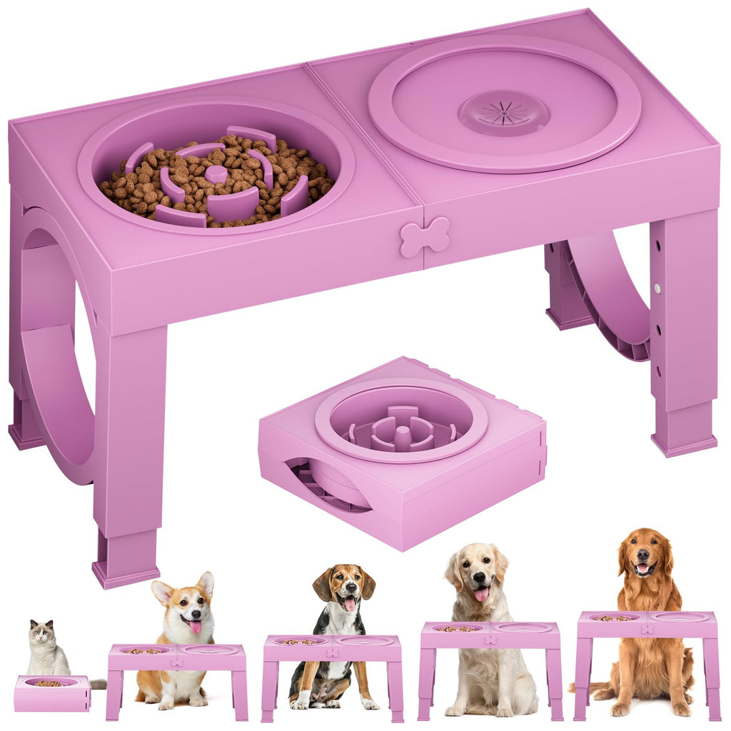 Adjustable Elevated Dog Bowls with Stand