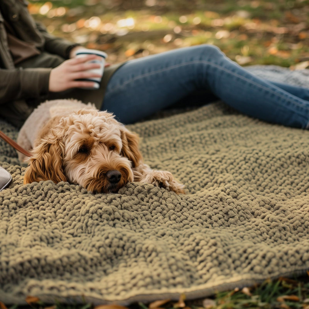 Chenille Dog Blanket for Couch and Bed