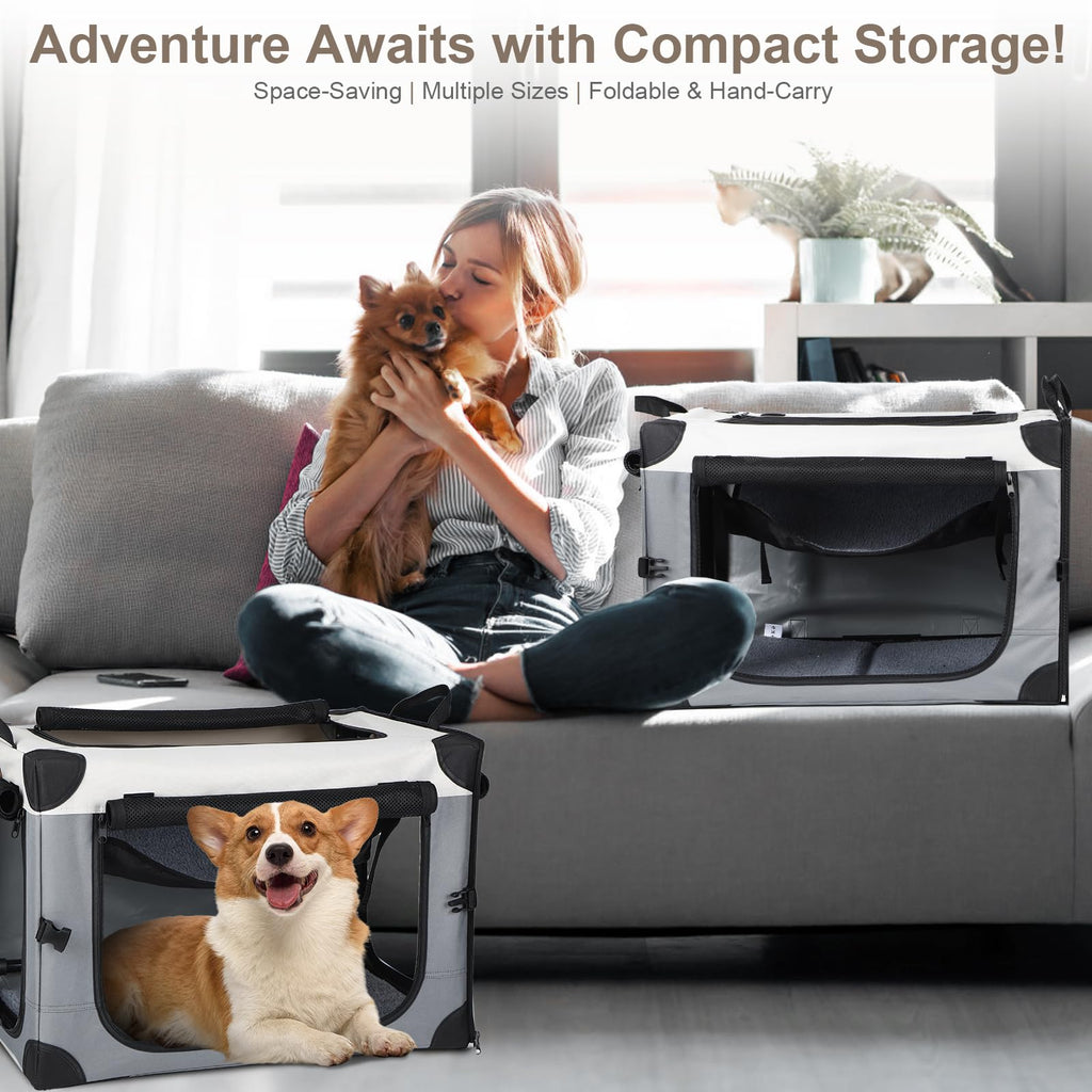 2-in-1 Large Cat Travel Carrier with Litter Box