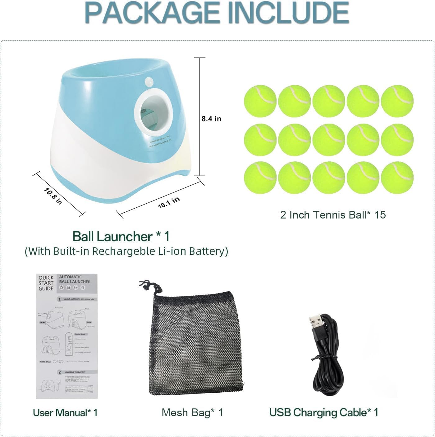 Automatic Dog Ball Launcher with Adjustable Range