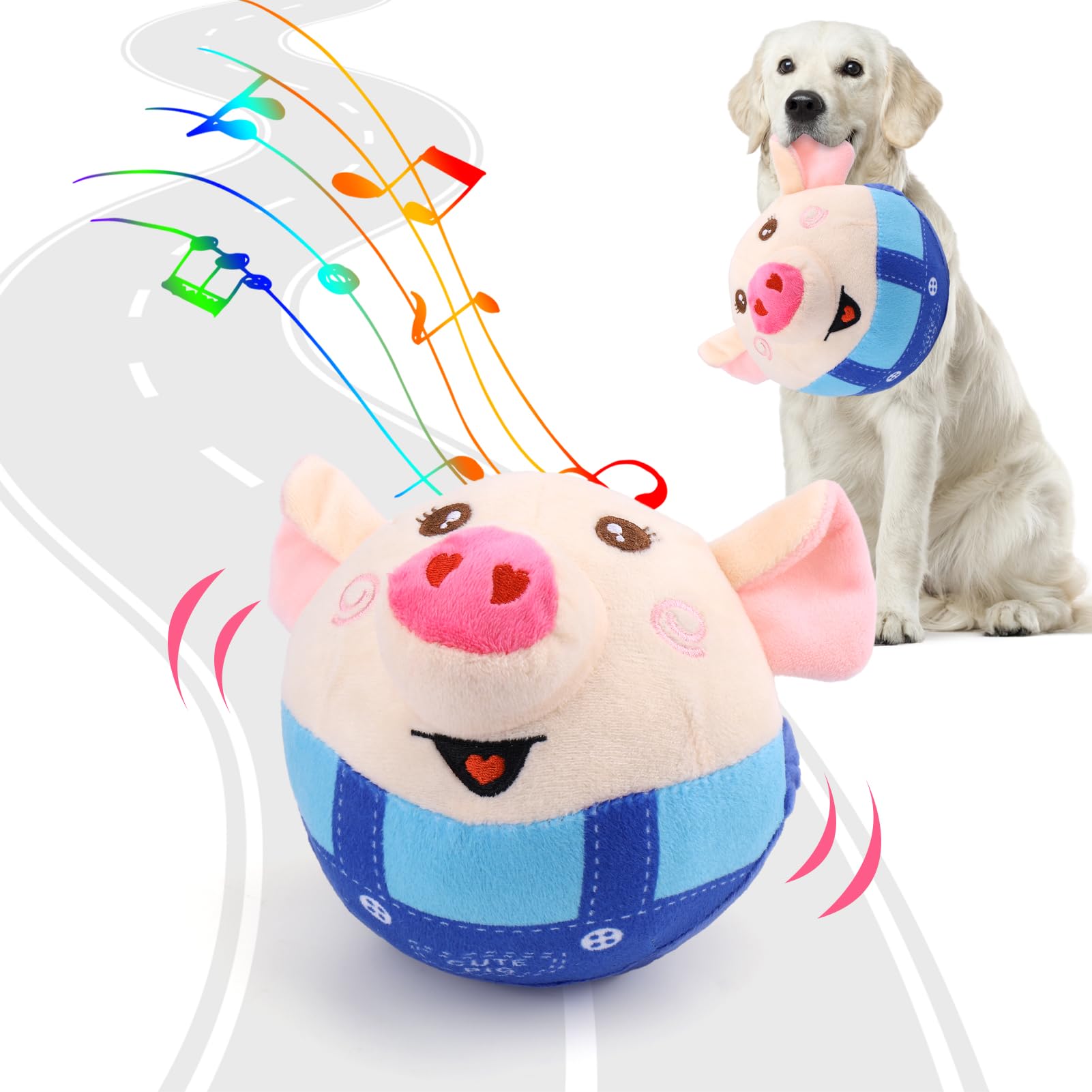 BABORUI Jumping Squeaky Dog Toys