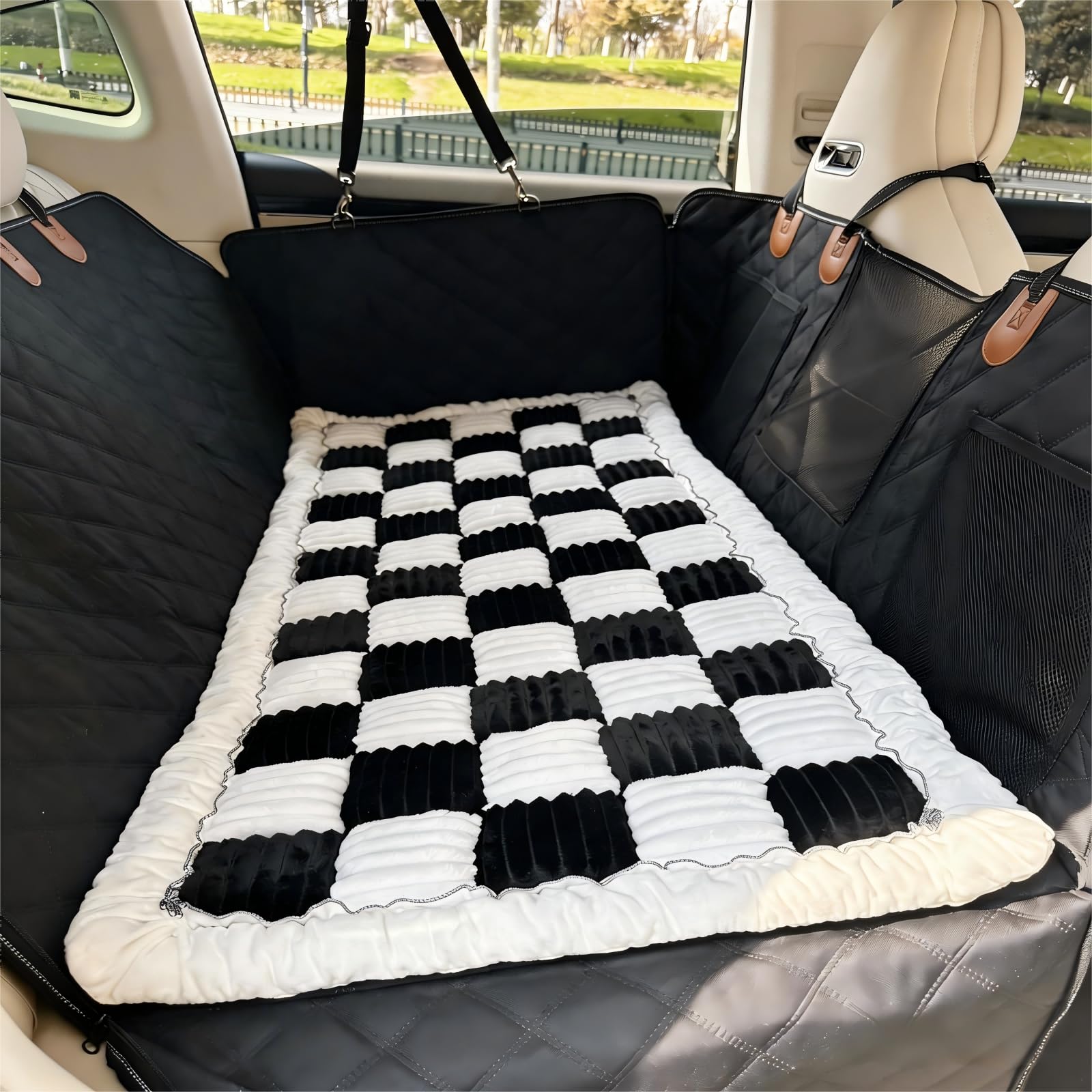 Washable Backseat Dog Bed Mat for Car Travel