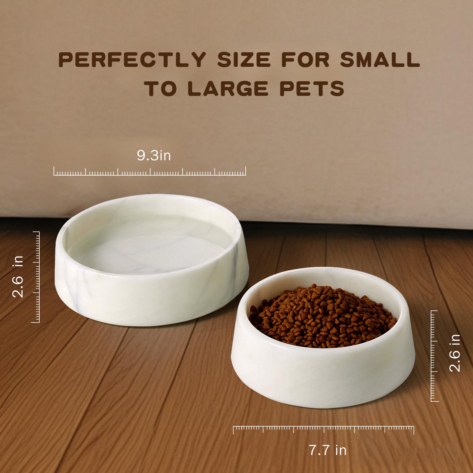 SAMAH Marble Dog Bowl