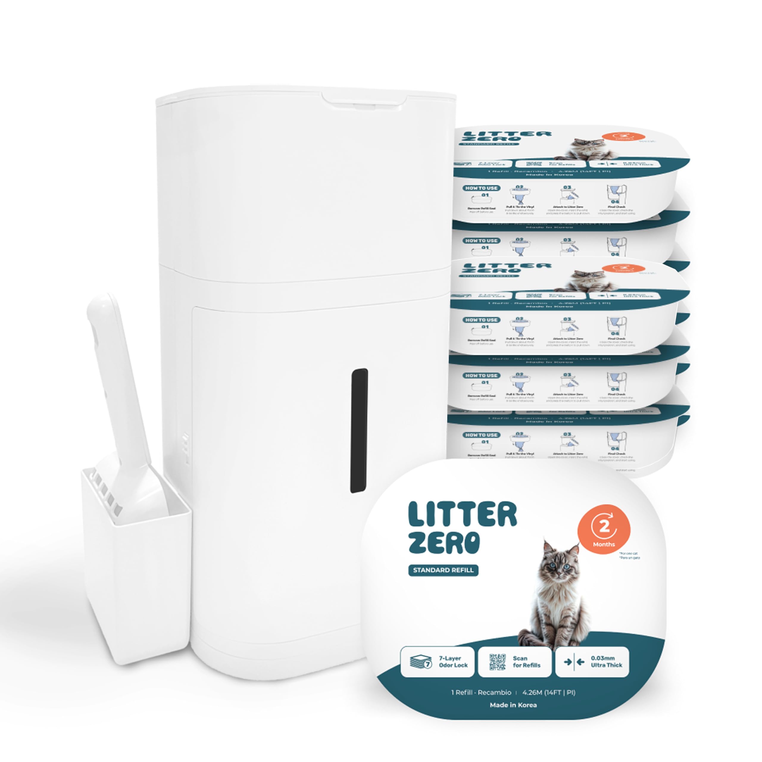 Smart Cat Litter Disposal Bin with Odor Lock
