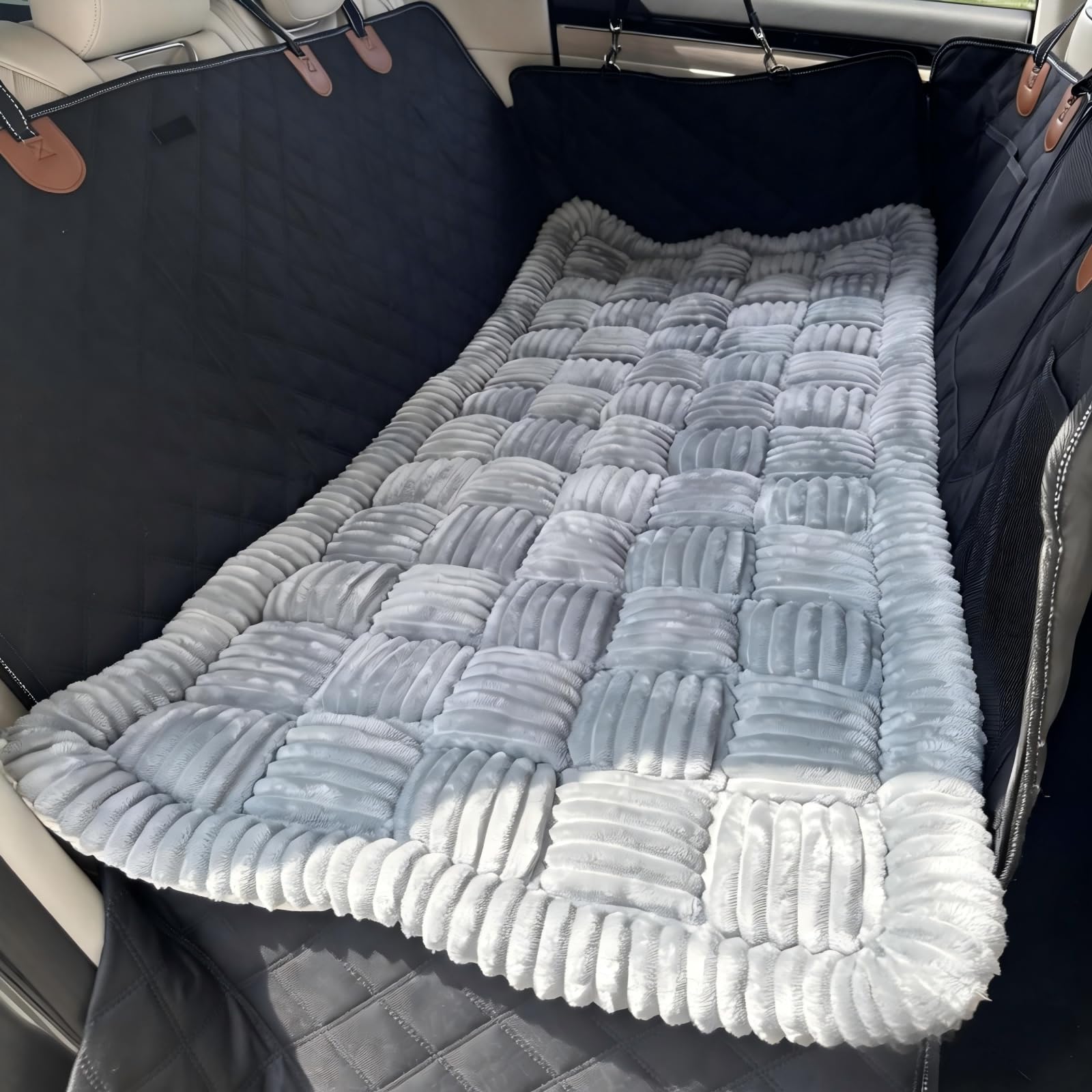 Washable Backseat Dog Bed Mat for Car Travel