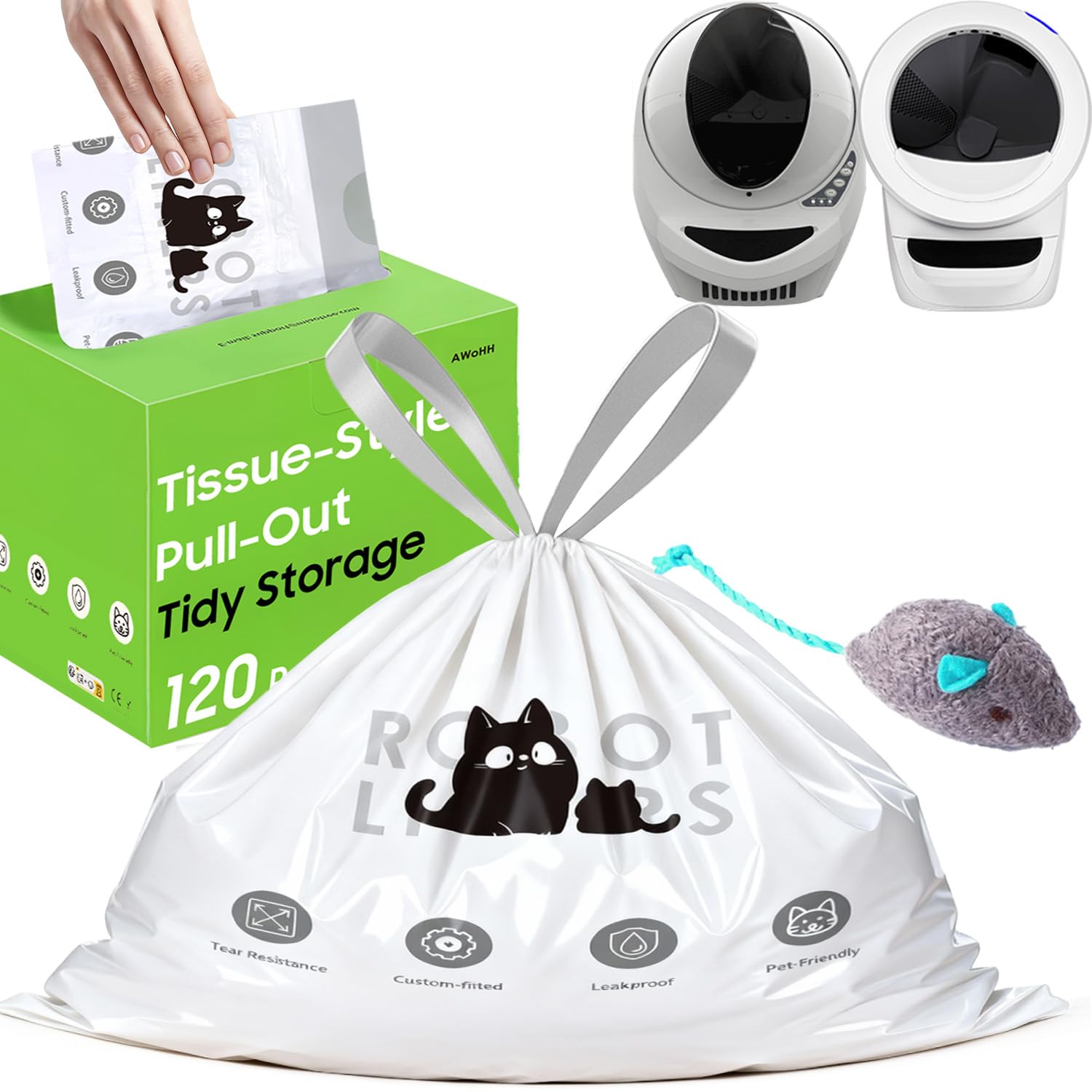 Heavy Duty Litter Box Waste Liner Bags
