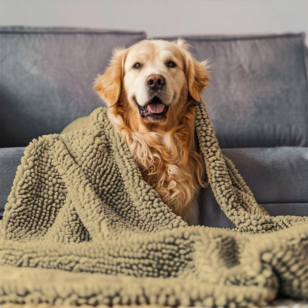 Chenille Dog Blanket for Couch and Bed