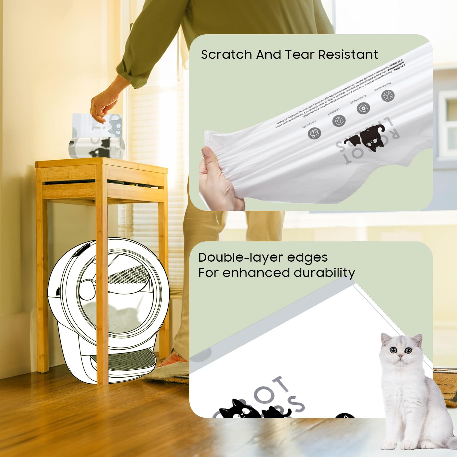 Heavy Duty Litter Box Waste Liner Bags