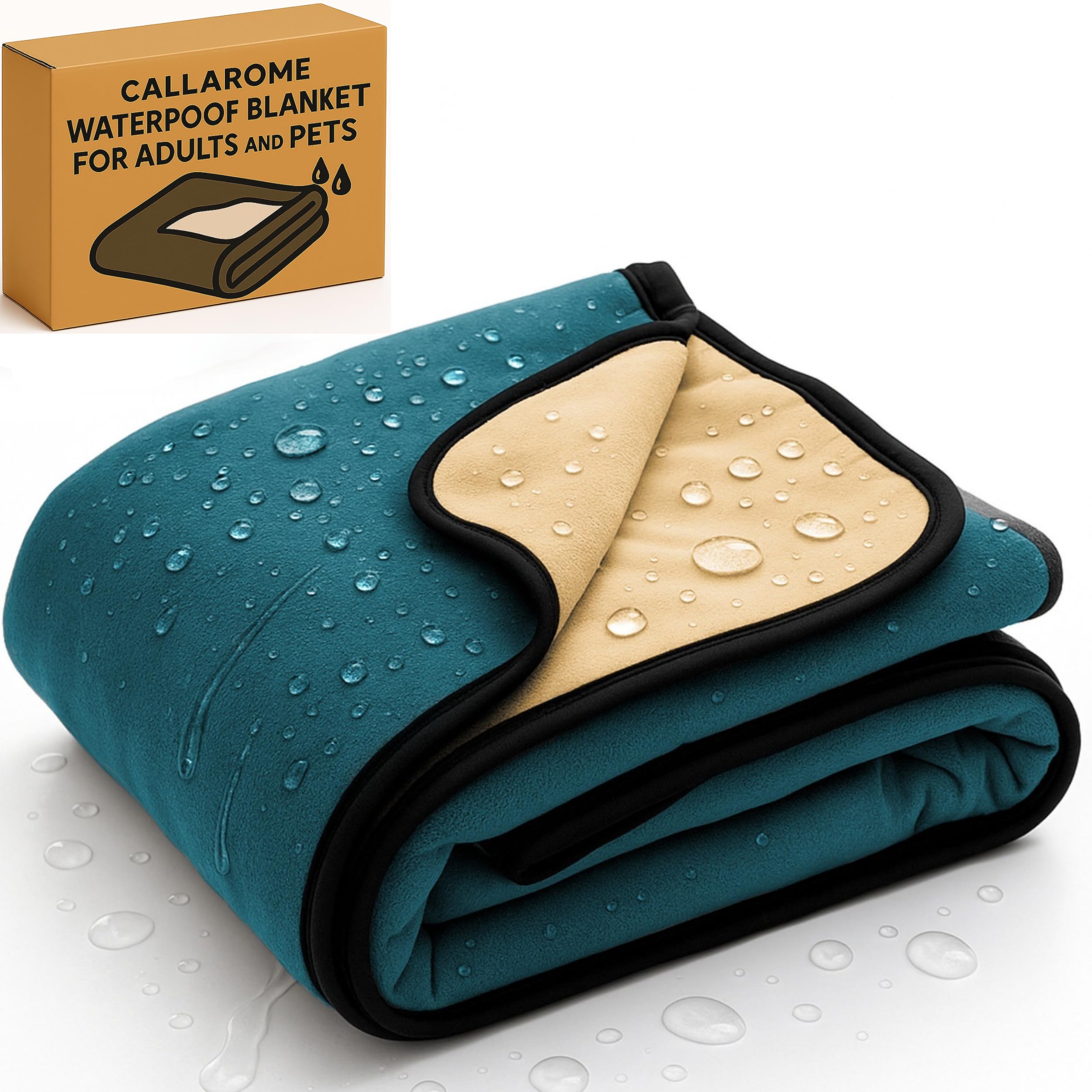 Waterproof Reversible Throw Blanket for Pets