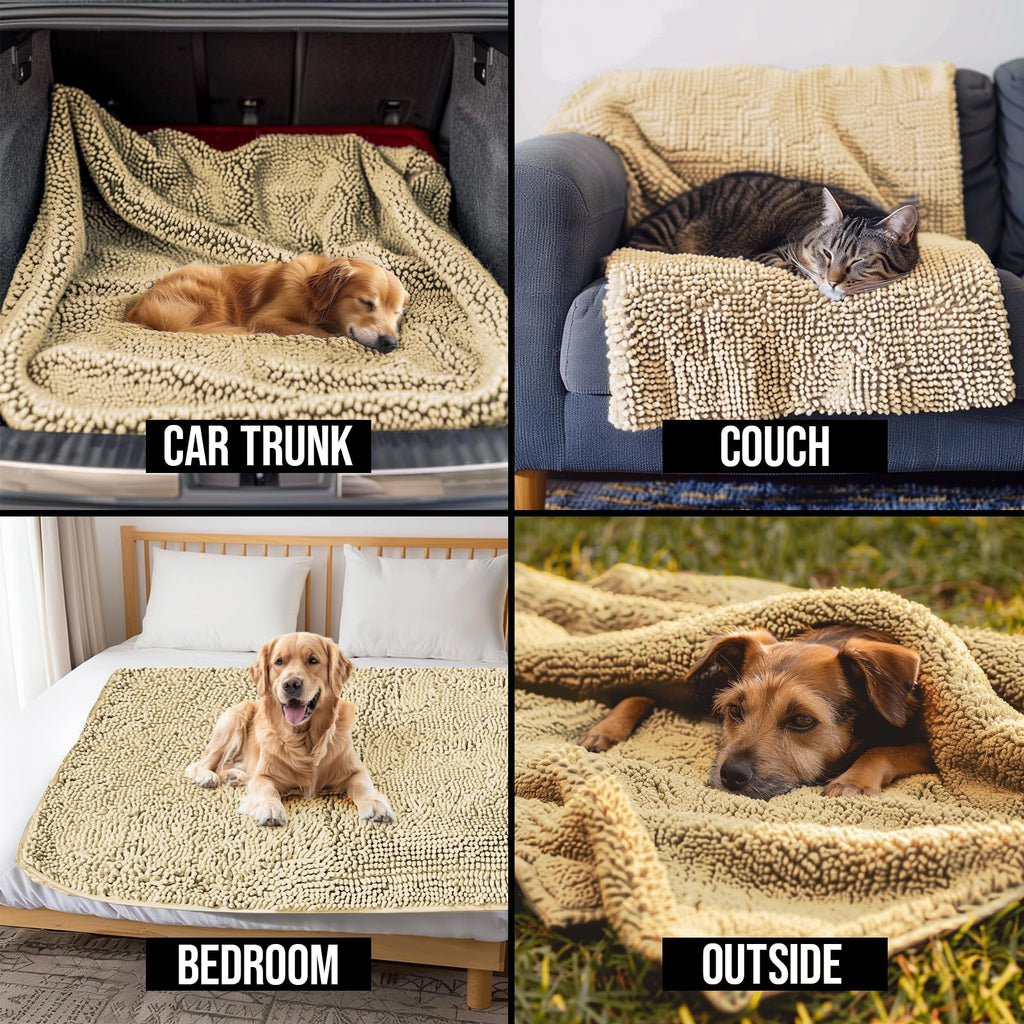 Chenille Dog Blanket for Couch and Bed