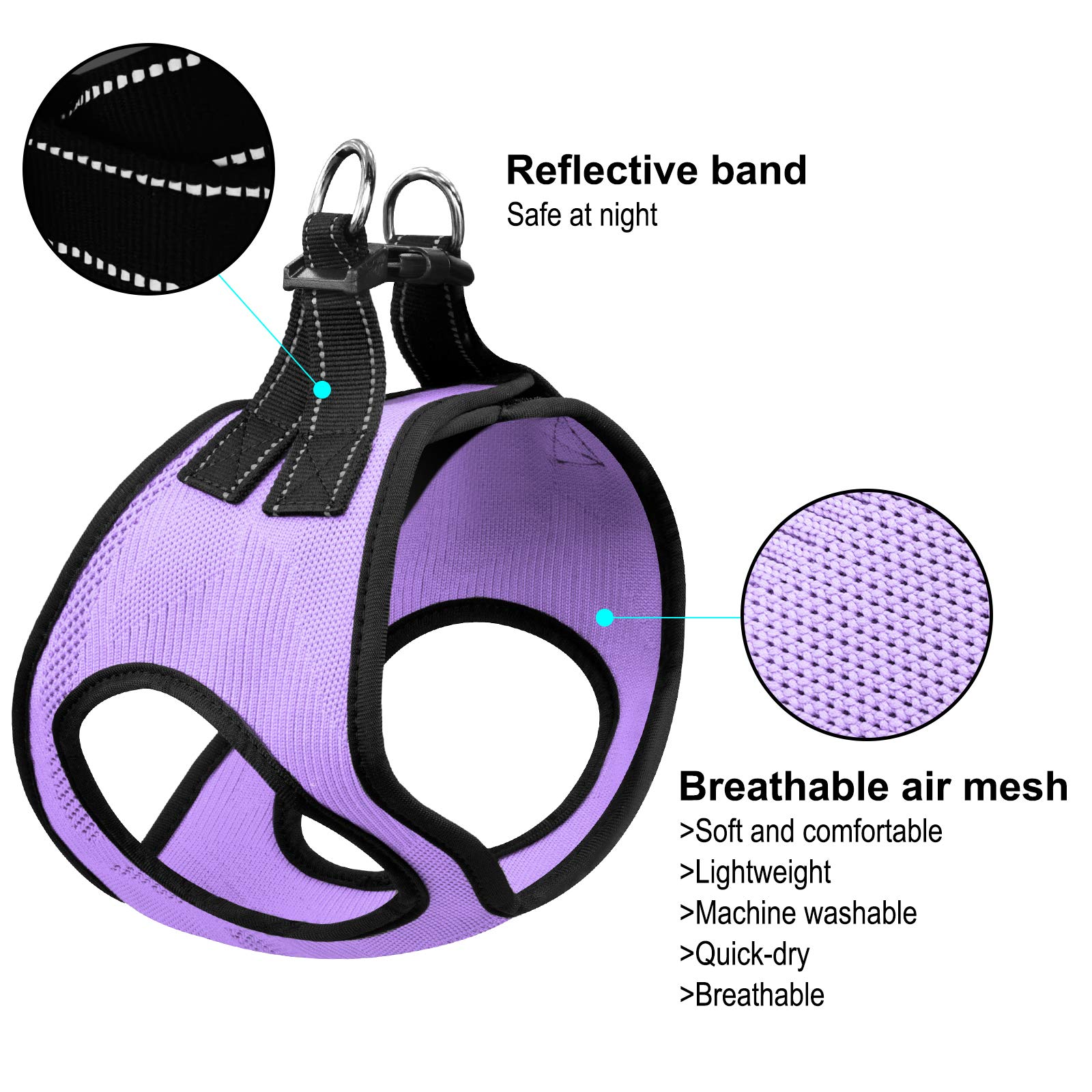 Breathable No Pull Dog Harness with Leash