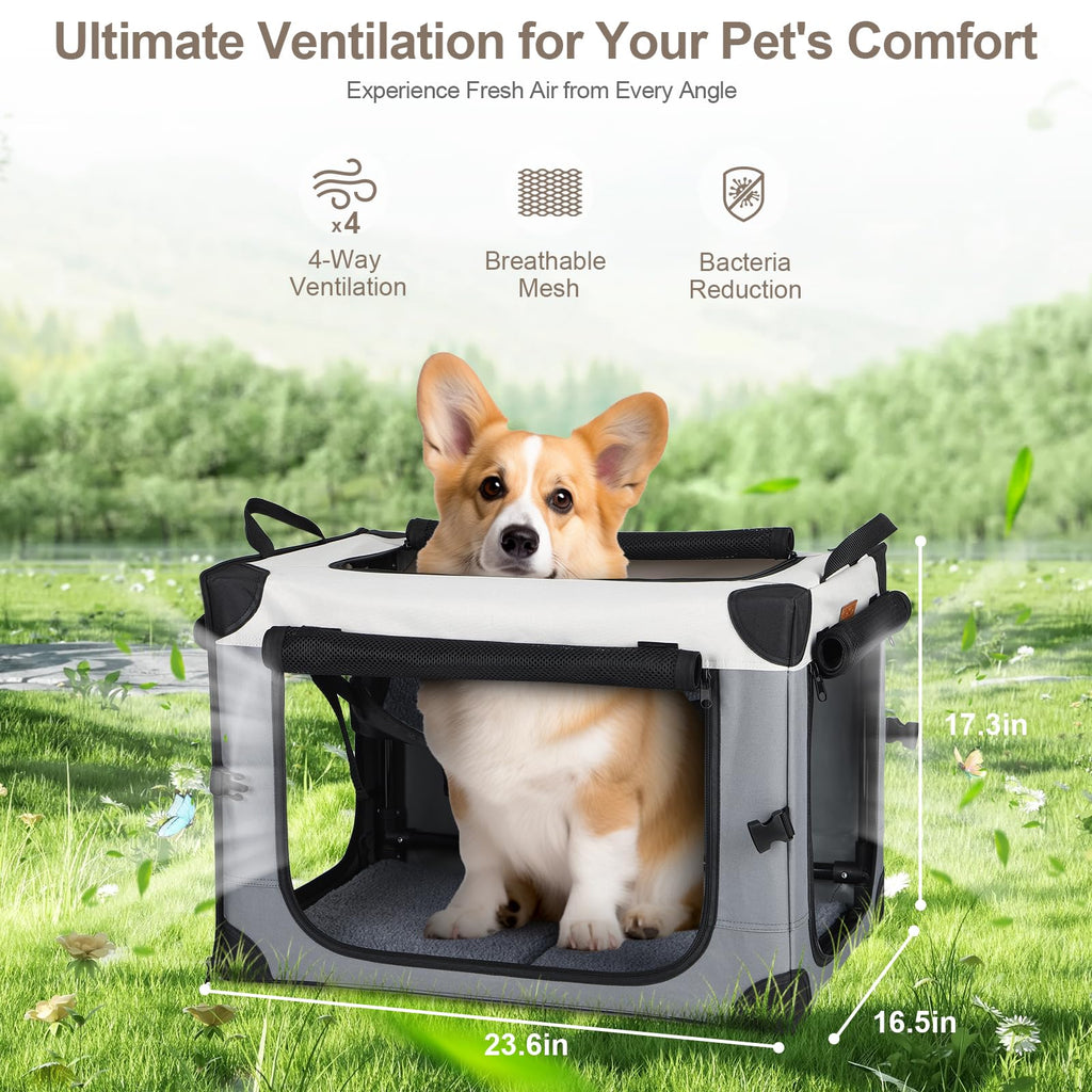 2-in-1 Large Cat Travel Carrier with Litter Box